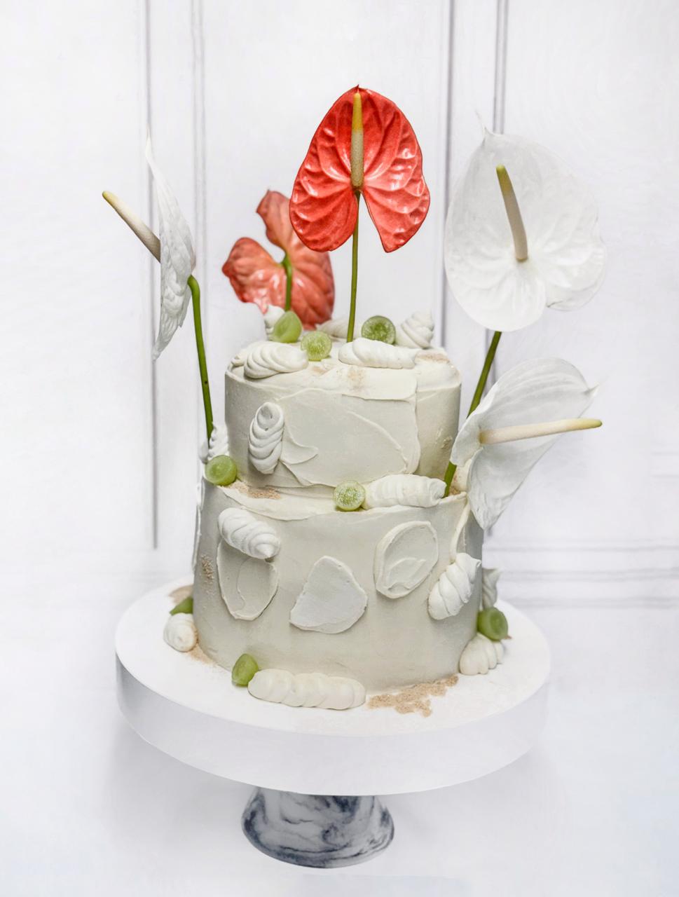 Pastel editorial floral The Baking Room CDMX