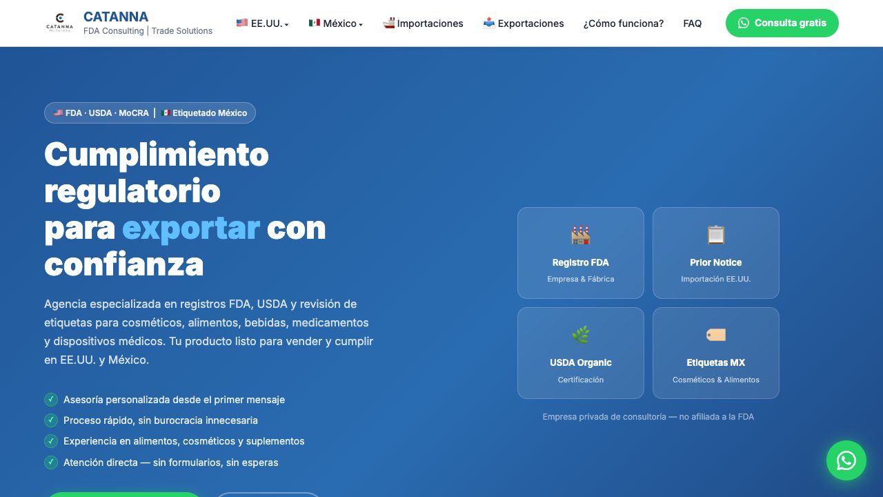 Sitio web de Catanna Consulting