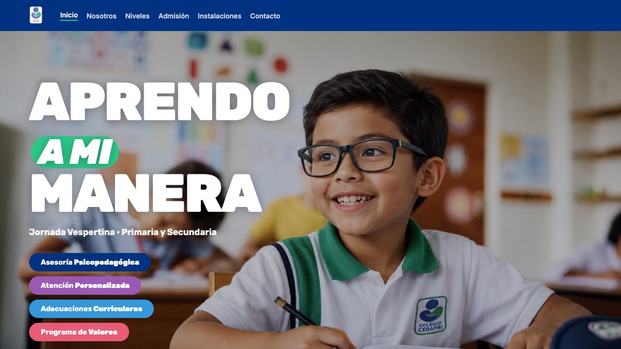 Sitio web de Colegio CEDAPRI