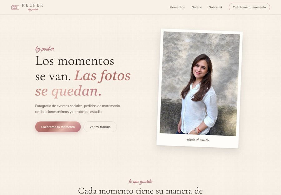 Sitio web de Keeper by Posber