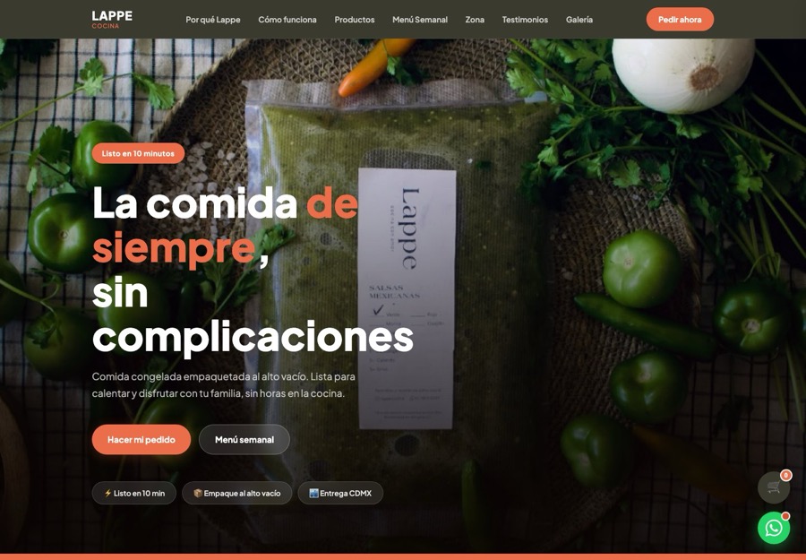 Sitio web de Lappe Cocina