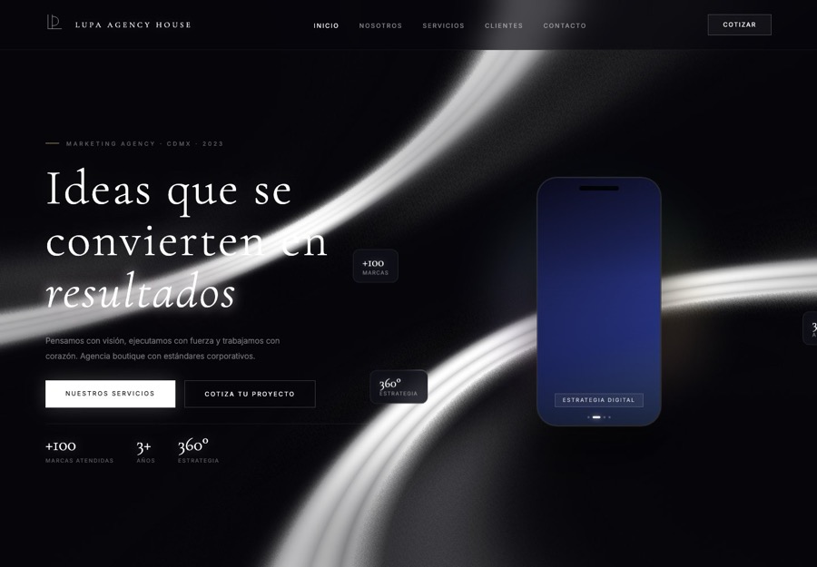 Sitio web de Lupa Agency