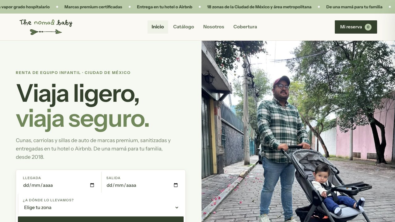 Sitio web de The Nomad Baby