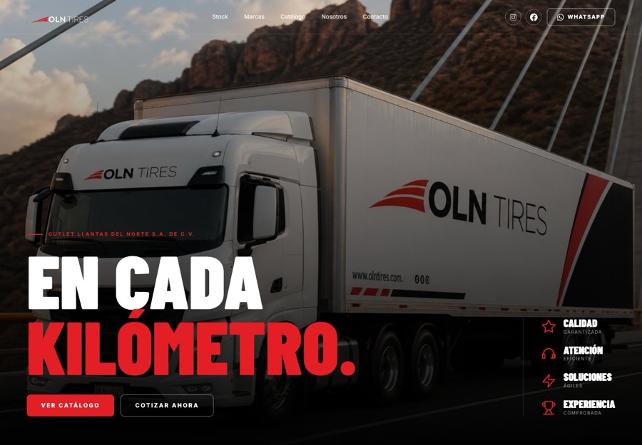 Sitio web de OLN Tires