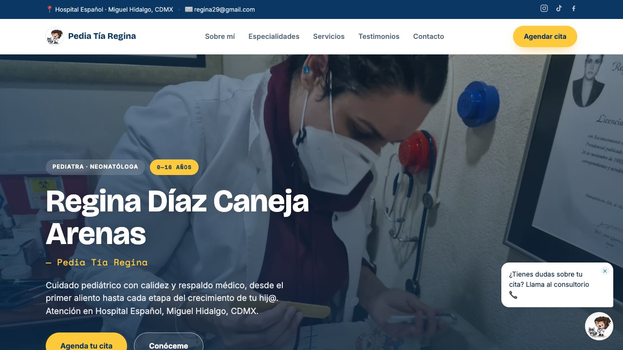 Sitio web de Pediatría Regina