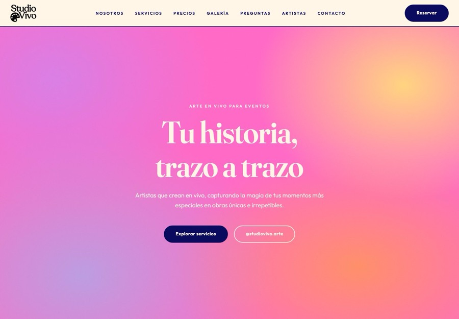 Sitio web de Studio Vivo